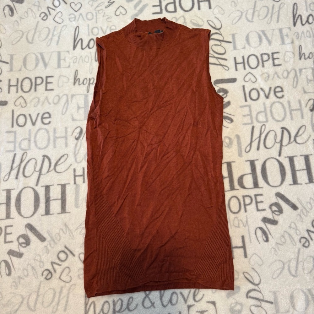 Le Chateau | women's xsmall chic Sleeveless Rust Sleeveless Top